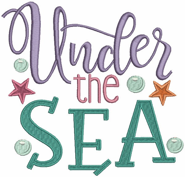 Under The Sea Marine Filled Machine Embroidery Design Digitized Pattern