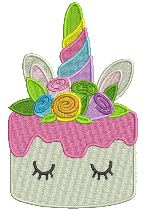 Unicorn Cacke Filled Machine Embroidery Design Digitized Pattern