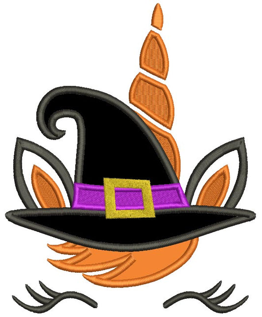 Unicron Wearing Witch Hat Applique Halloween Machine Embroidery Design Digitized Pattern