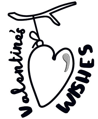 Valentine's Wishes Applique Machine Embroidery Design Digitized Pattern