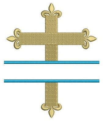 Victorian Cross Machine Embroidery Split Digitized Design Filled Pattern - Instant Download - 4x4 , 5x7, 6x10