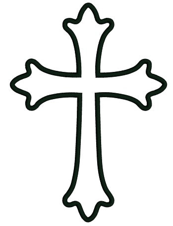 Victorian Simple Cross Applique Machine Embroidery Design Digitized Pattern