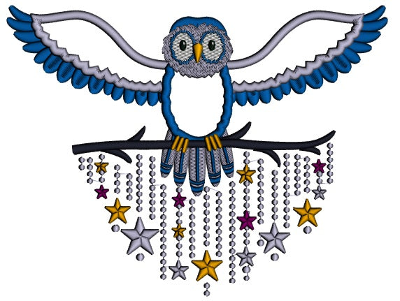 Whimsical Owl Applique Machine Embroidery Design Digitized Pattern