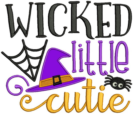 Wicked Little Cutie Witch Hat Halloween Applique Machine Embroidery Design Digitized Pattern