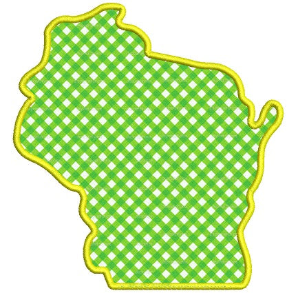 Wisconsin State Applique Machine Embroidery Digitized Design Pattern