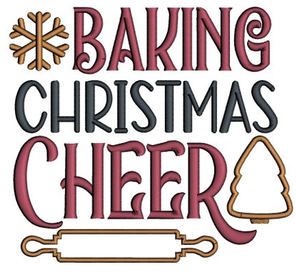 Baking Christmas Cheer Christmas Tree Applique Machine Embroidery Design Digitized Pattern