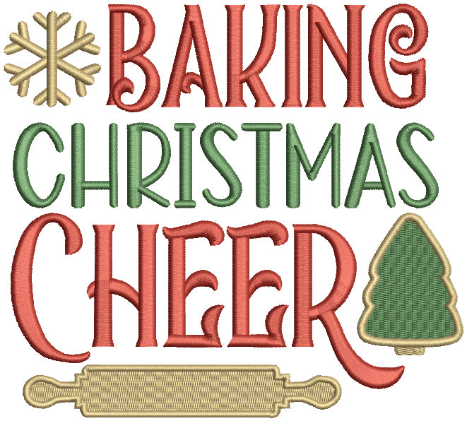 Baking Christmas Cheer Christmas Tree Filled Machine Embroidery Design Digitized Pattern