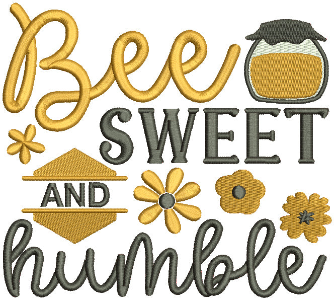 Bee Sweet And Humble Spring Filled Machine Embroidery Design Digitized Pattern