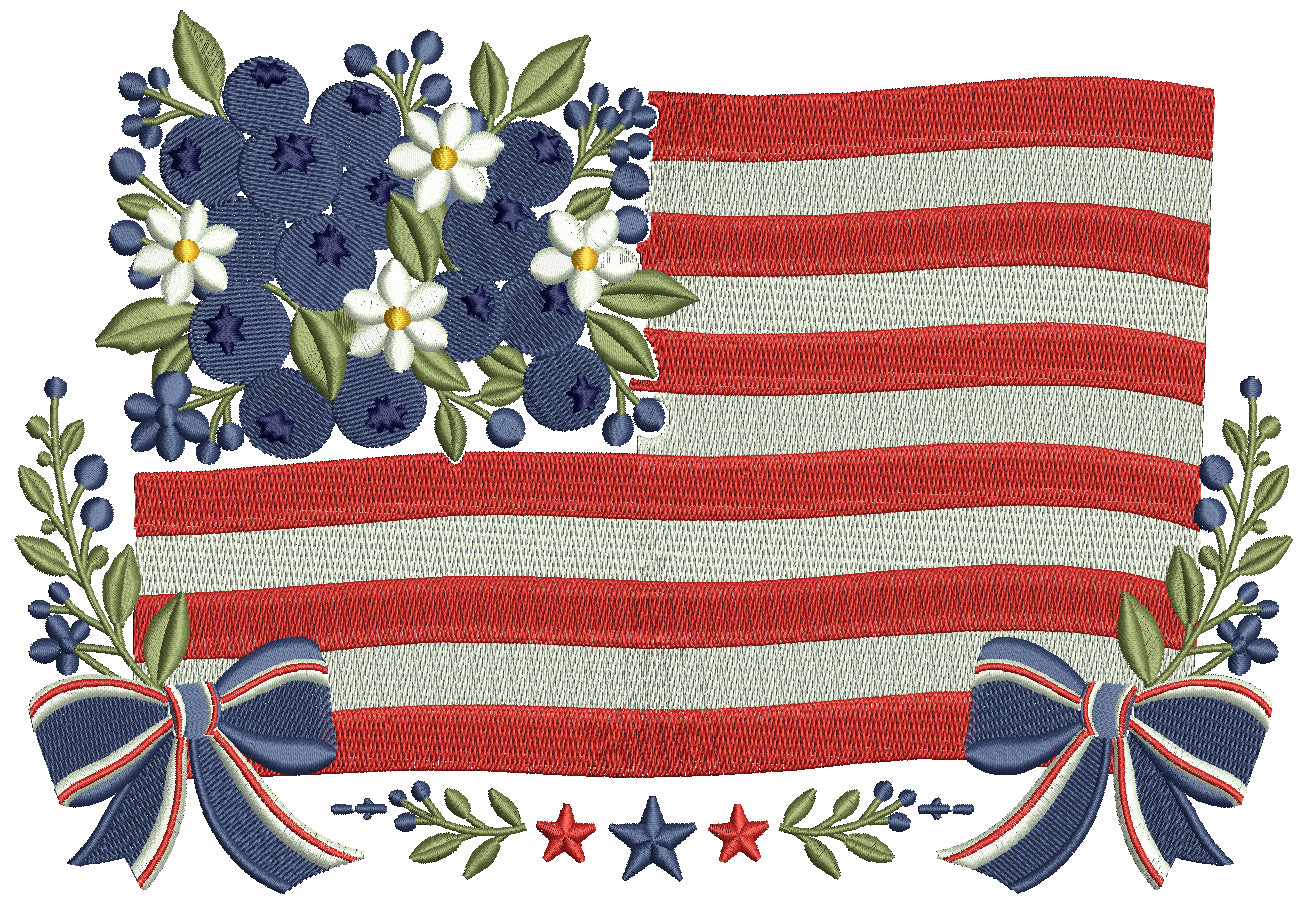 Blueberry American Flag Patriotic Independence Day 4th of July 