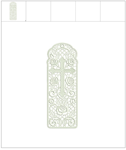 Free-Standing Lace (FSL) Bookmark Machine Embroidery Design Digitized Pattern
