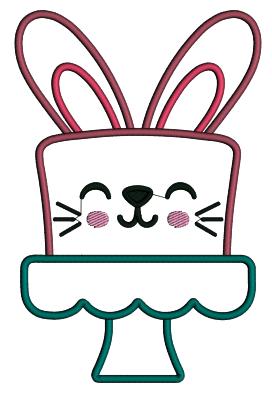 Bunny Cake Easter Applique Machine Embroidery Design Digitized Pattern