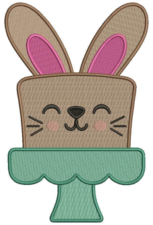 Bunny Cake Easter Filled Machine Embroidery Design Digitized Pattern