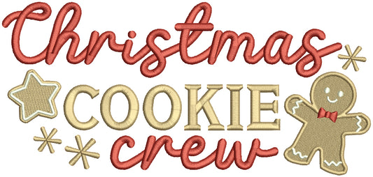 Christmas Cookie Crew Gingerbread Man Filled Machine Embroidery Design Digitized Pattern