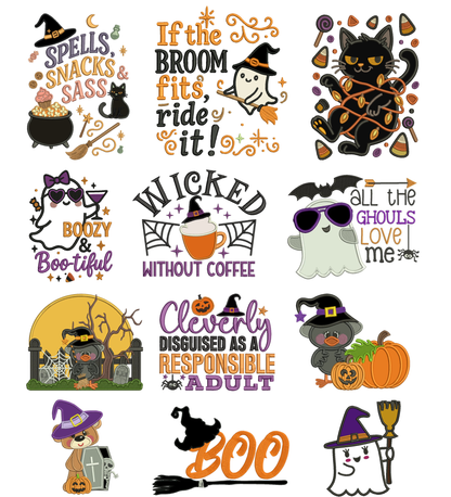 Halloween Set 6 - 24 Machine Embroidery Designs