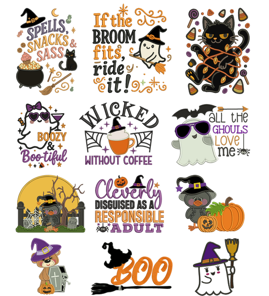 Halloween Set 6 - 24 Machine Embroidery Designs