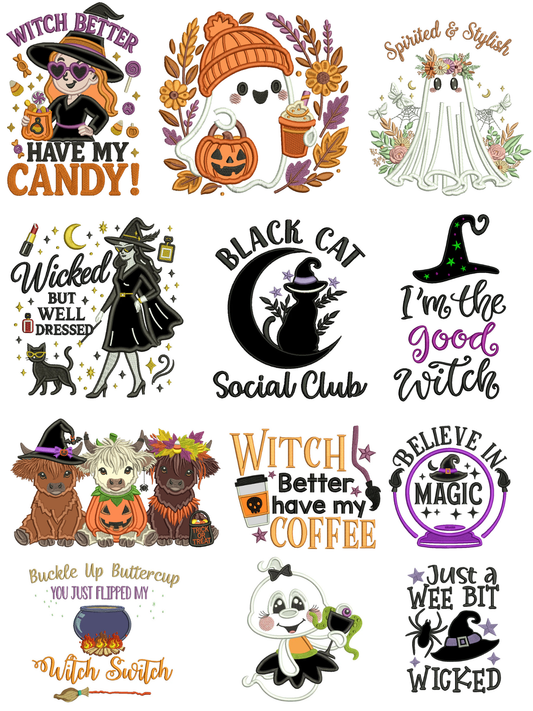 Halloween Set 4 - 24 Machine Embroidery Designs