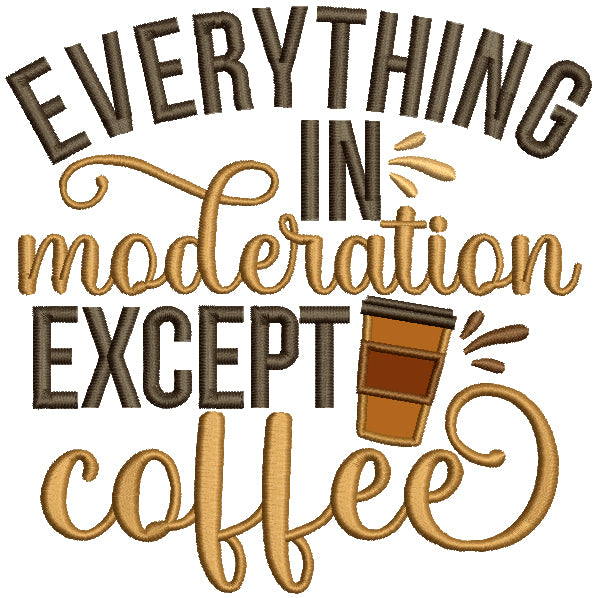 Coffee Machine Embroidery Set 1 – 24 Machine Embroidery Designs