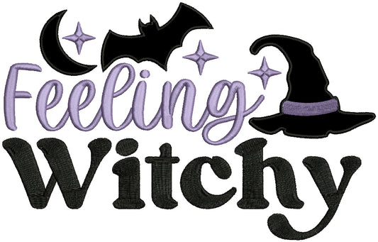 Feeling Witchy Halloween Applique Machine Embroidery Design Digitized Pattern