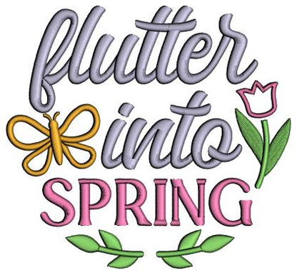 Flutter Into Spring Butterfly Applique Machine Embroidery Design Digitized Pattern