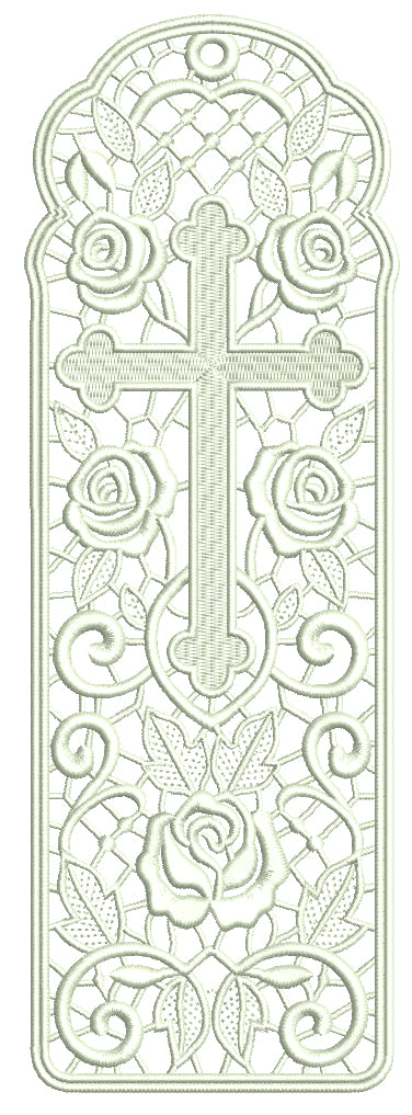 Free-Standing Lace (FSL) Bookmark Machine Embroidery Design Digitized Pattern