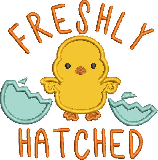 Freshly Hatched Little Chick Easter Applique Machine Embroidery Design Digitized Pattern