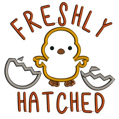 Freshly Hatched Little Chick Easter Applique Machine Embroidery Design Digitized Pattern