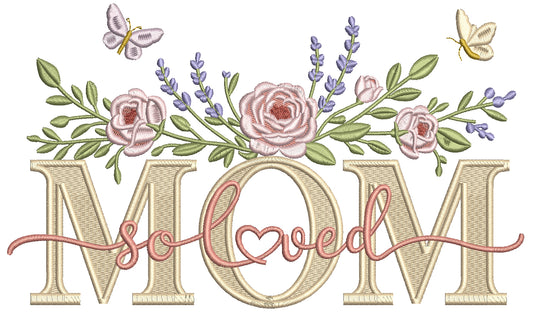 🌸💖 Mom Solved With Flowers – Filled Machine Embroidery Design 💖🌸
