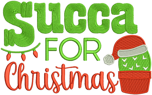 Succa For Christmas Filled Machine Embroidery Design Digitized Pattern