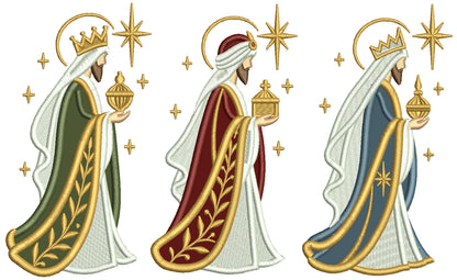 Three Wise Men Nativity Scene Machine Embroidery Design - Applique Pattern