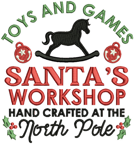 Toys And Games Santa's Workshop Christmas Filled Machine Embroidery Design Digitized Pattern