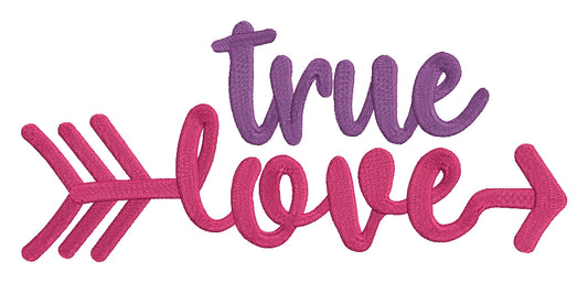 True Love Arrow Valentine's Day Love Filled Machine Embroidery Design Digitized Pattern