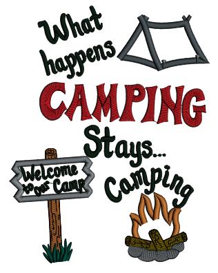 Camping and Fishing Machine Embroidery Designs Set - 23 Designs