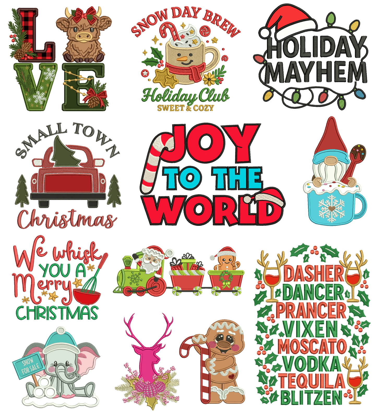 Christmas Machine Embroidery Designs Set 6 - 24 Designs
