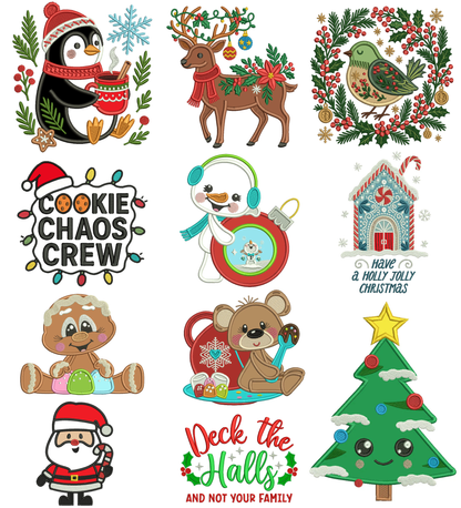 Christmas Machine Embroidery Designs Set 5 - 24 Designs