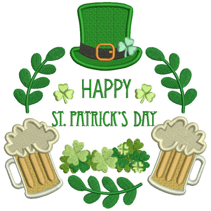 🍀 St. Patrick’s Day 2-in-1 Power Pack #4 – 10 Embroidery Designs (Appliqué & Fully Filled)