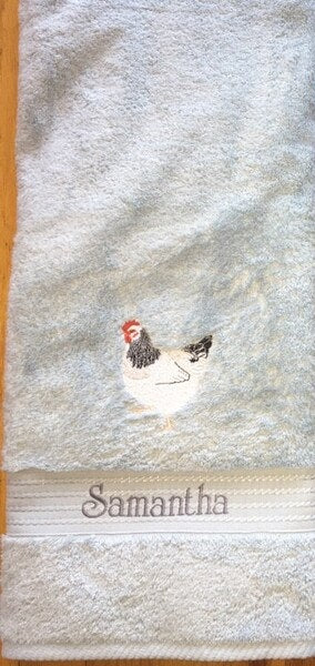 Light Sussex Hen Embroidery Design, Chicken Embroidery File, Farmhouse Hen Pattern, Filled Stitch Poultry Design, Instant Download