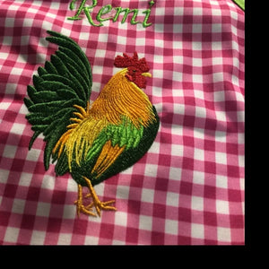 Golden Rooster Embroidery Design stitch-out
