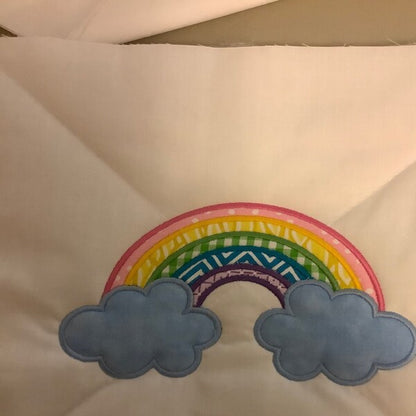 Rainbow Applique Machine Embroidery Digitized Design Pattern - Instant Download - 4x4 , 5x7, and 6x10 -hoops