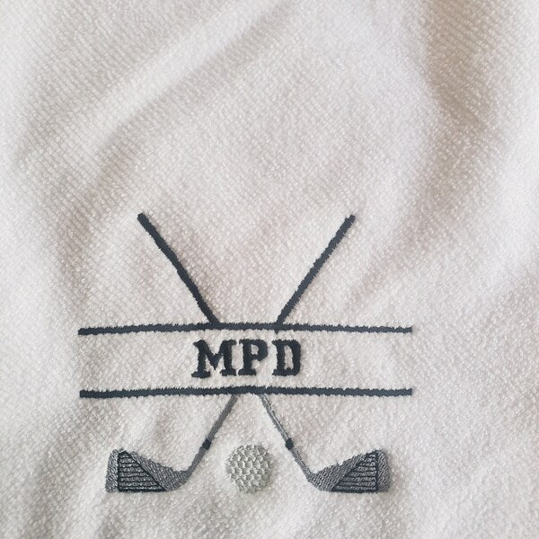 Golf Club Split Machine Embroidery Digitized Design Filled Sport Pattern - Instant Download - 4x4 , 5x7, 6x10