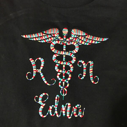 Medical Caduceus Embroidery- Instant Download Machine Embroidery Design 4x4 , 5x7, and 6x10 hoops, Nurses, Doctors, LPn