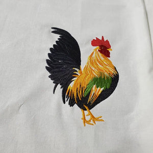 Golden Rooster Embroidery Design stitch-out