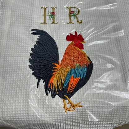 Golden Rooster Filled Machine Embroidery Digitized Design Pattern