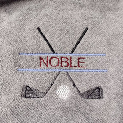 Golf Club Split Machine Embroidery Digitized Design Filled Sport Pattern - Instant Download - 4x4 , 5x7, 6x10