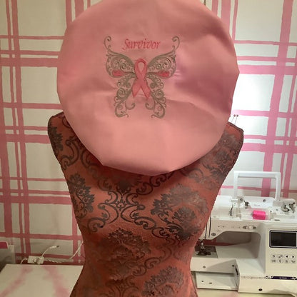 Survivor Breast Cancer Butterfly with Wings Machine Filled Embroidery Digitized Design Pattern