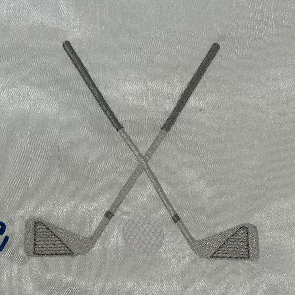 Golf Club Machine Embroidery Digitized Design Filled Sport Pattern - Instant Download - 4x4 , 5x7, 6x10
