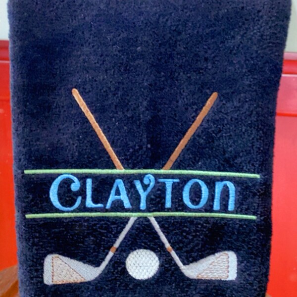 Golf Club Split Machine Embroidery Digitized Design Filled Sport Pattern - Instant Download - 4x4 , 5x7, 6x10