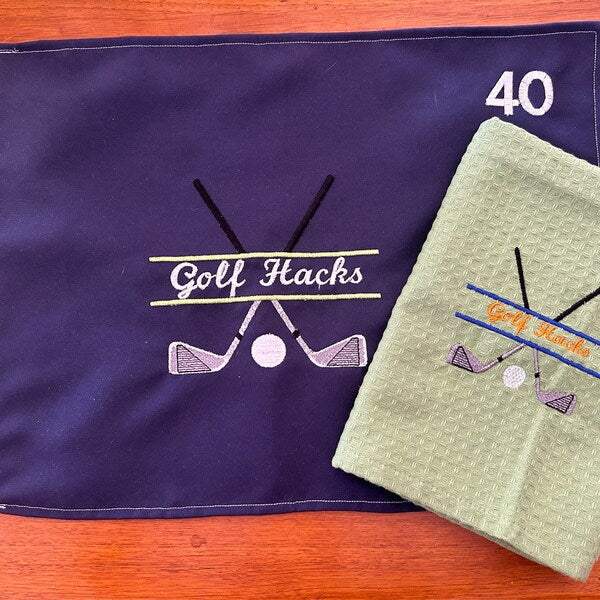 Golf Club Split Machine Embroidery Digitized Design Filled Sport Pattern - Instant Download - 4x4 , 5x7, 6x10