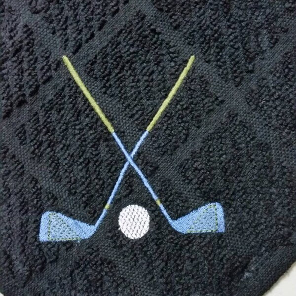 Golf Club Machine Embroidery Digitized Design Filled Sport Pattern - Instant Download - 4x4 , 5x7, 6x10