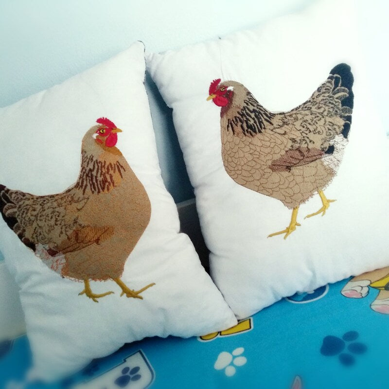 Buff Brahma Brown Hen Filled Machine Embroidery Digitized Design Pattern