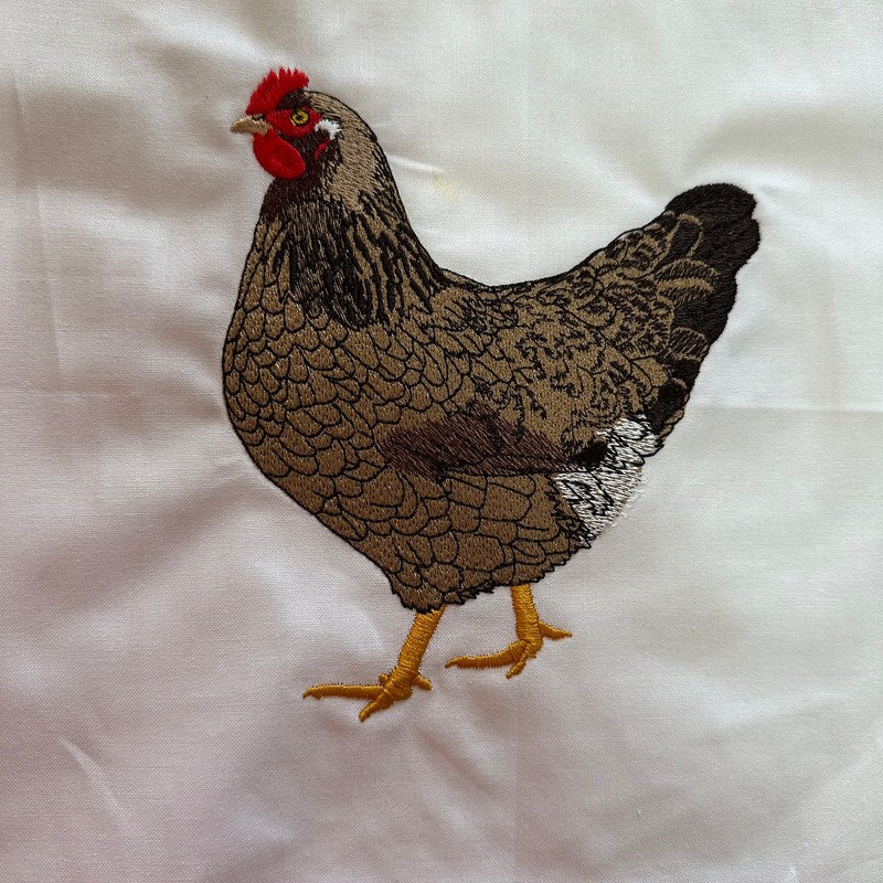 Buff Brahma Brown Hen Filled Machine Embroidery Digitized Design Pattern